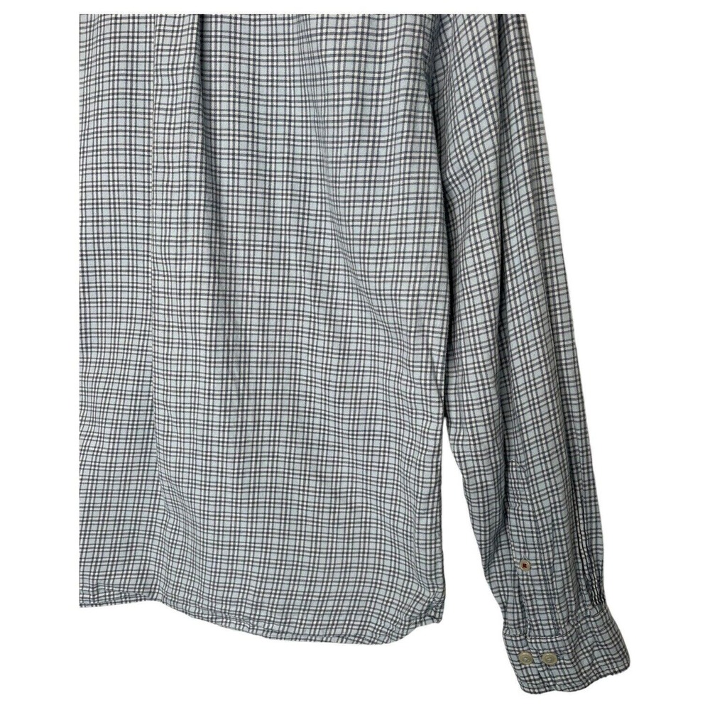 Brooks Brothers Shirt Mens M Red Fleece Plaid Button Up Long Sleeves Pocket Blue - Picture 9 of 13